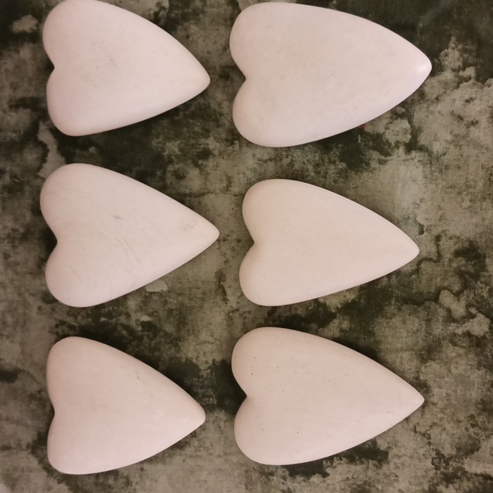 Hand Carved Stone Hearts